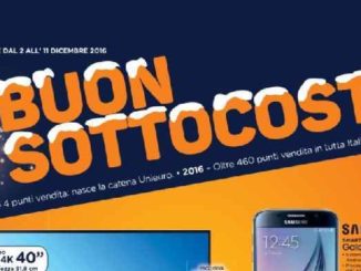 Unieuro ed Expert, le offerte non finiscono: sottocosto dal prossimo 2 dicembre