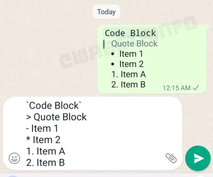 Come cambia la formattazione dei messaggi su WhatsApp