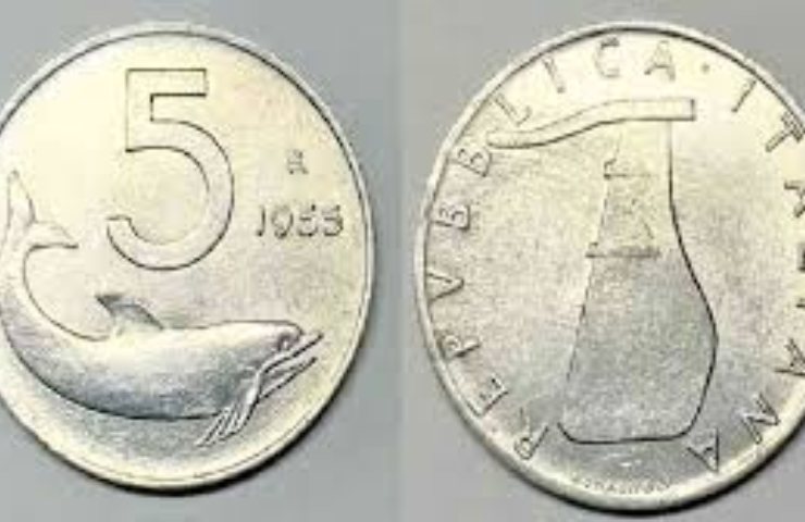 Modello 5 lire italiana aratro valore