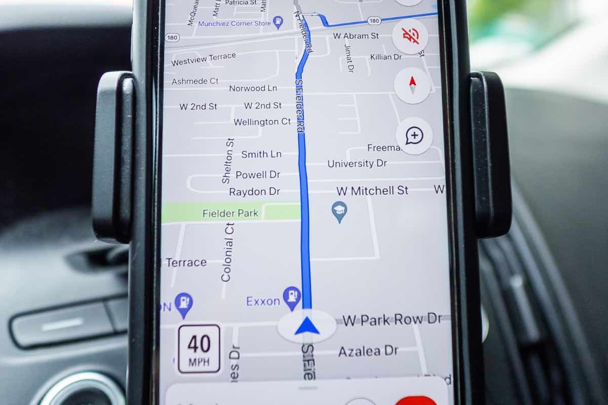 Mappa su Android per per automobilisti in viaggio