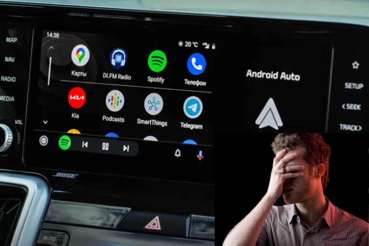 persona disperata per l'allarme android auto